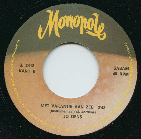 Jo Dens - Zij Was Bij Mij Vannacht 34489 Vinyl Singles Vinyl Goed / Hoes Goed