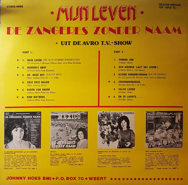 Zangeres Zonder Naam - Mijn Leven (LP) Vinyl LP Vinyl Goed / Hoes Goed