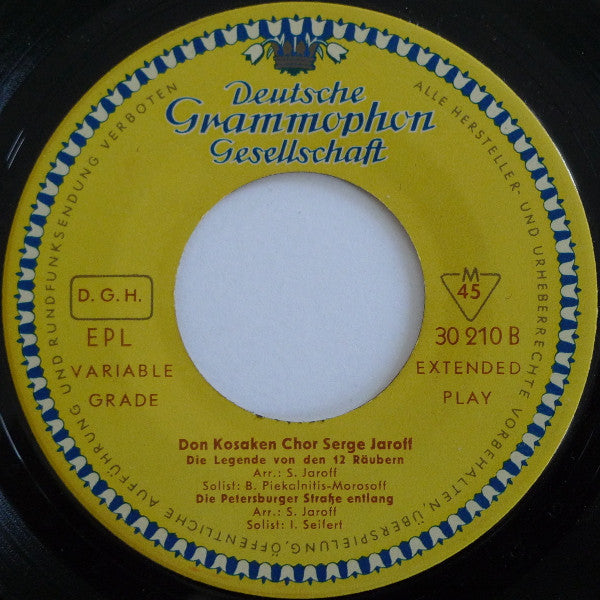 Don Kosaken Chor Serge Jaroff - Russische Gesange 17253 Vinyl Singles EP Vinyl Goed / Hoes Goed