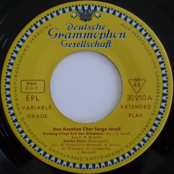 Don Kosaken Chor Serge Jaroff - Russische Gesange 17253 Vinyl Singles EP Vinyl Goed / Hoes Goed