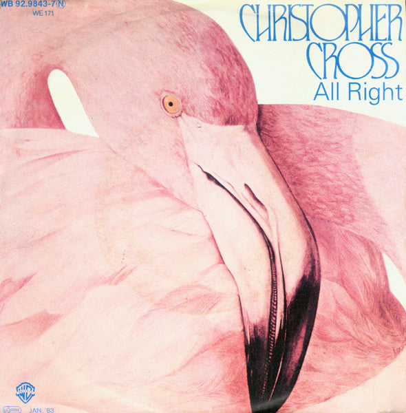 Christopher Cross - All Right Vinyl Singles Vinyl Zeer Goed / Hoesje Goed "VINYLSINGLES.NL"