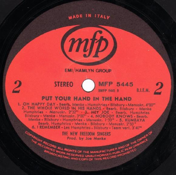 New Freedom Singers - Put Your Hand In The Hand (LP) 48174 Vinyl LP Vinyl Goed / Hoes Goed
