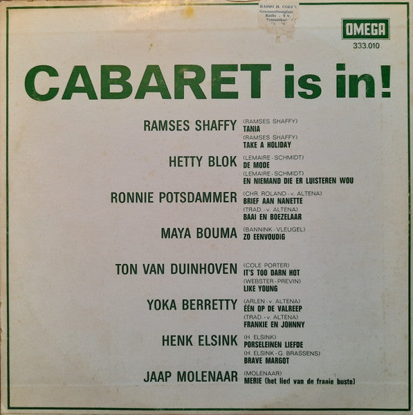 Various - Cabaret Is In! (LP) 46415 Vinyl LP Vinyl Goed / Hoes Goed