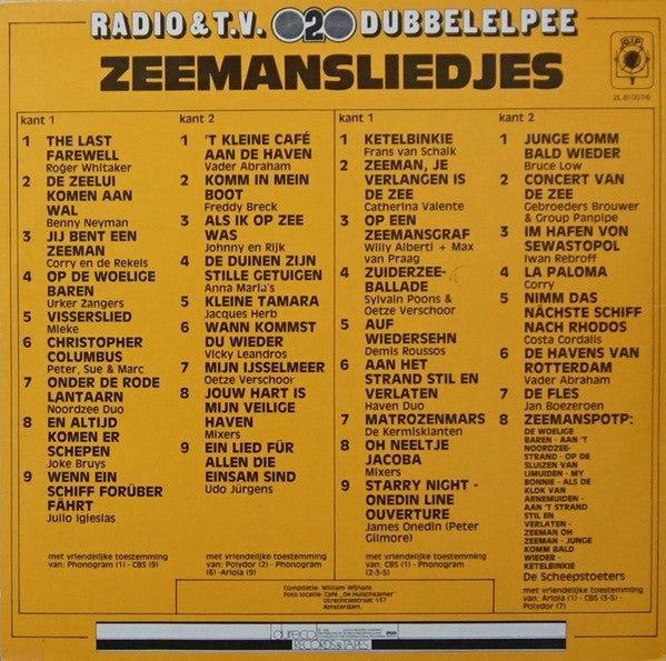 Various - Zeemansliedjes (LP) 51409 Vinyl LP Dubbel Vinyl Goed / Hoes Goed