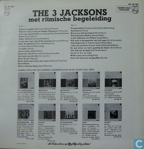 3 Jacksons - The 3 Jacksons Met Ritmische Begeleiding (10") 50501 Vinyl LP 10" Vinyl Goed / Hoes Goed