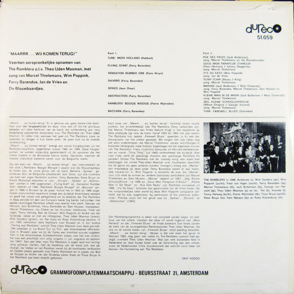 Ramblers - Maarrrr... Wij Komen Terug! (LP) 49968 Vinyl LP Vinyl Goed / Hoes Goed