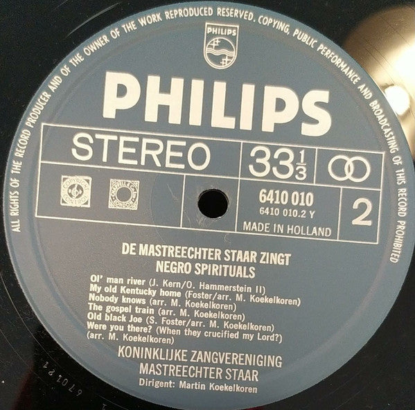 Mastreechter Staar – Sings Negro Spirituals (LP) 40711