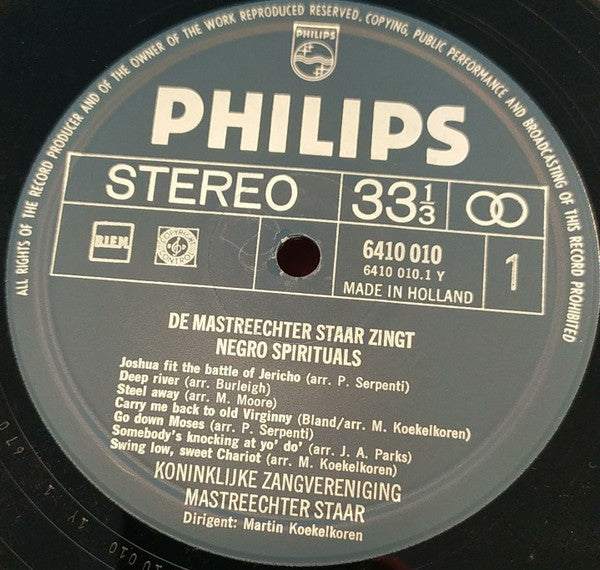Mastreechter Staar – Sings Negro Spirituals (LP) 40711