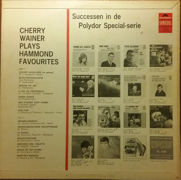 Cherry Wainer - Cherry Wainer Plays Hammond Favorites (LP) Vinyl LP Vinyl Zeer Goed / Hoesje Goed "VINYLSINGLES.NL"