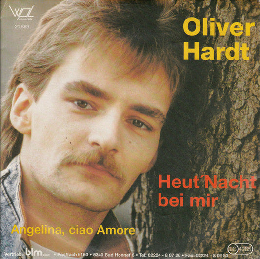 Oliver Hardt - Heut' Nacht Bei Mir 24067 Vinyl Singles Vinyl Goed / Hoes Goed