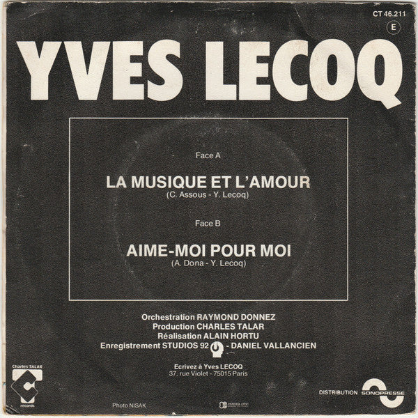 Yves Lecoq - La Musique Et L'amour 36105 Vinyl Singles Vinyl Goed / Hoes Goed