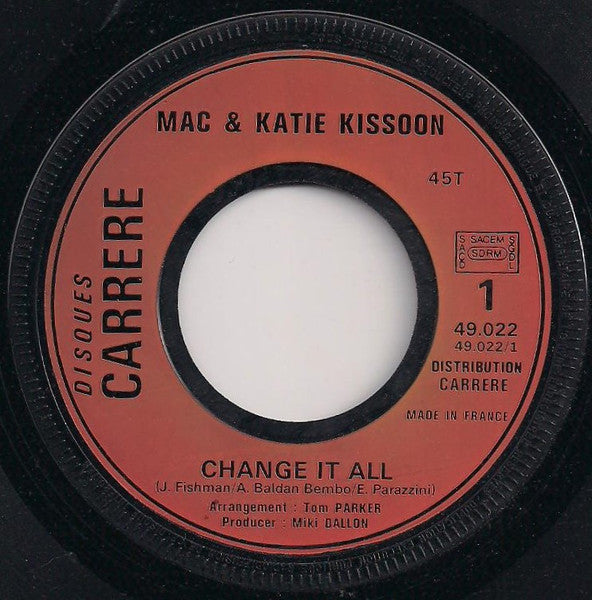 Mac And Katie Kissoon - Change It All Vinyl Singles Vinyl Goed / Hoes Goed