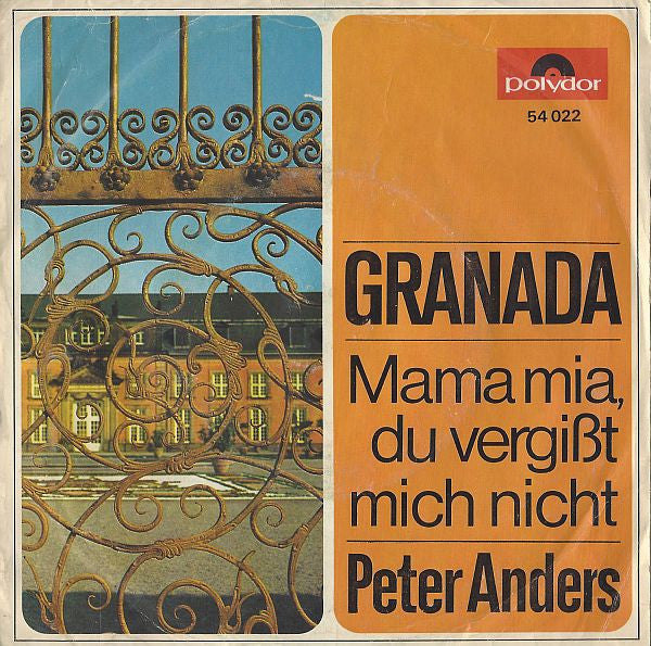 Peter Anders - Granada 15972 Vinyl Singles Vinyl Goed / Hoes Goed