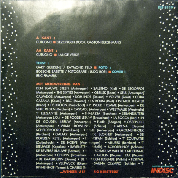 Gaston Berghmans - Zalig Kerstfeest 10882 Vinyl Singles Vinyl Goed / Hoes Goed