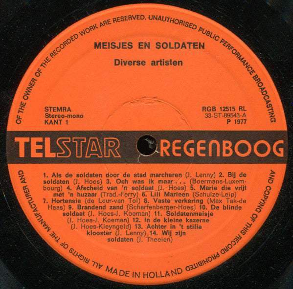 Various - Meisjes En Soldaten - 28 Soldatenliedjes (LP) 51340