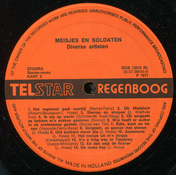 Various - Meisjes En Soldaten - 28 Soldatenliedjes (LP) 51340