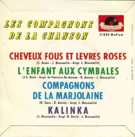 Compagnons De La Chanson - Cheveux Fous Et Lèvres Roses 16987 Vinyl Singles EP Vinyl Goed / Hoes Goed