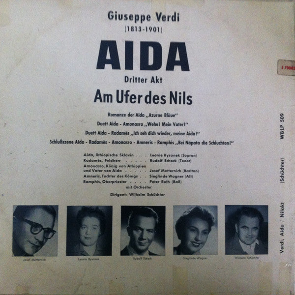 Leonie Rysanek, Rudolf Schock, ... - Giuseppe Verdi: Aida, Der Dritte Akt (Nilakt) (10") Vinyl LP 10" Vinyl Goed / Hoes Goed