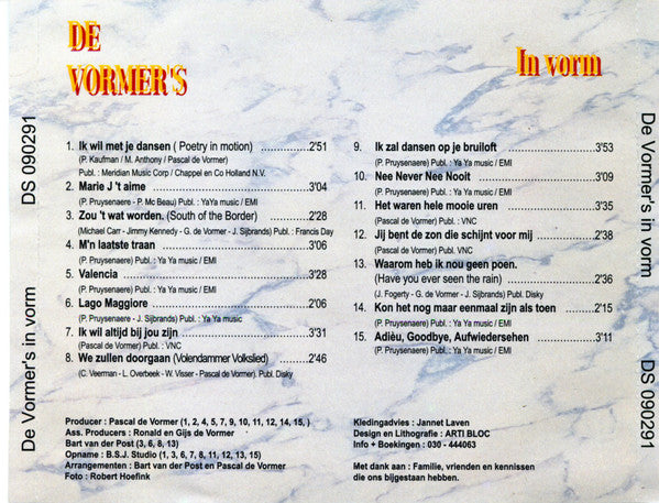 Vormers - In Vorm (CD) 70550 Compact Disc Goede Staat