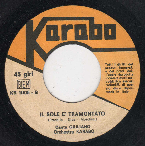 Pia Rita / Giuliano / Orchester Karabo - Il Gioco Dell'Amore / Il Sole È Tramontato 03926