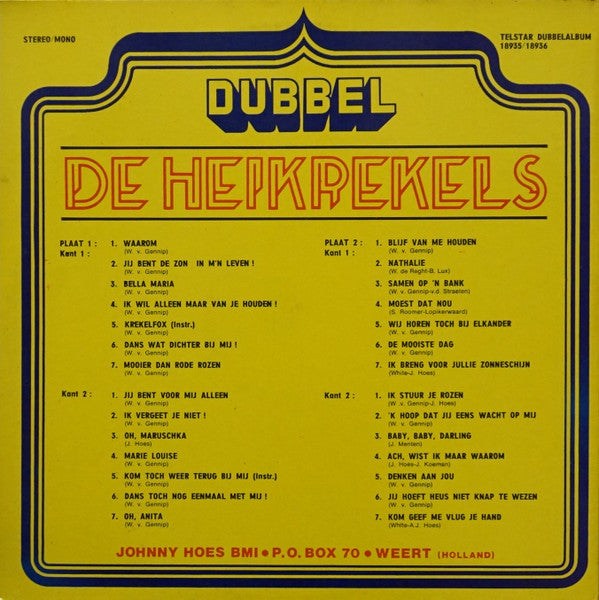 Heikrekels - Dubbel (LP) 48998 Vinyl LP Vinyl Goed / Hoes Goed