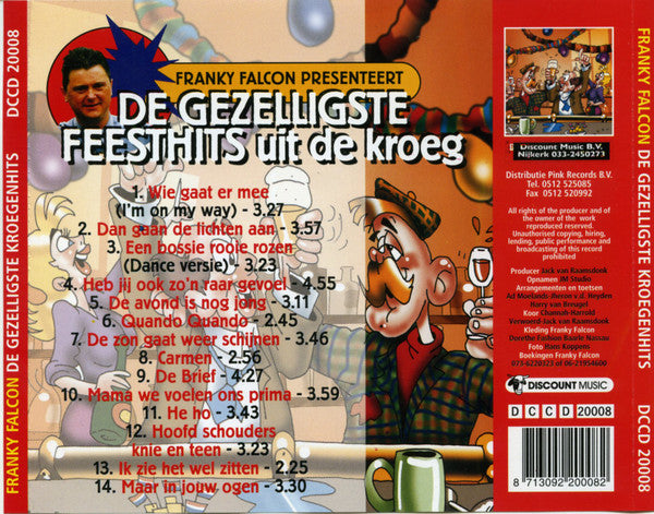 Franky Falcon - Franky Falcon Presenteert De Gezelligste Feesthits Uit De Kroeg (CD) 70599 Compact Disc Goede Staat