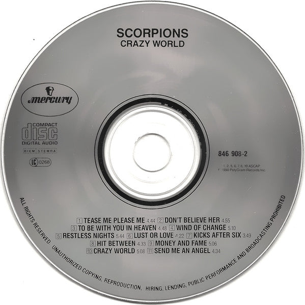 Scorpions - Crazy World (CD) 70077 Compact Disc Vinyl Goed / Hoes Goed