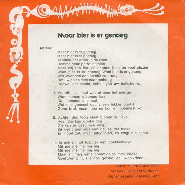 Zingende Melkboer - Maar Bier Is Er Genoeg 29931 Vinyl Singles Vinyl Goed / Hoes Goed