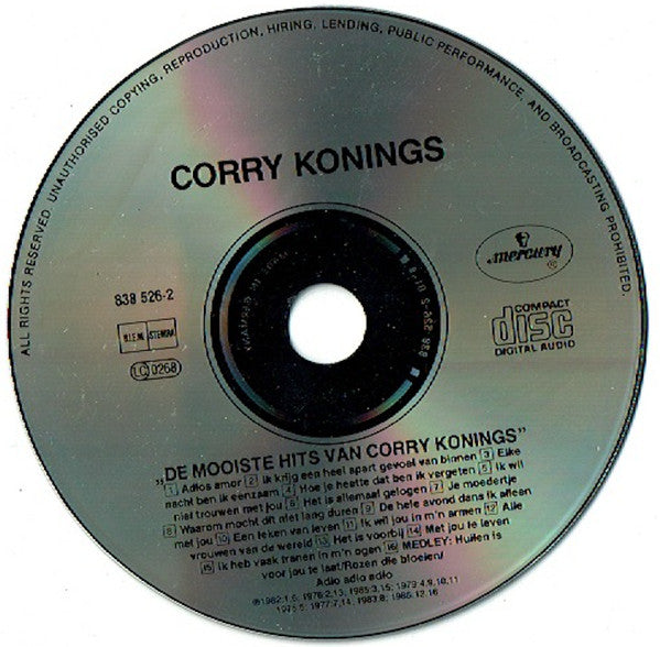 Corry Konings - De Mooiste Hits Van Corry Konings (CD) 70338 Compact Disc Vinyl Goed / Hoes Goed
