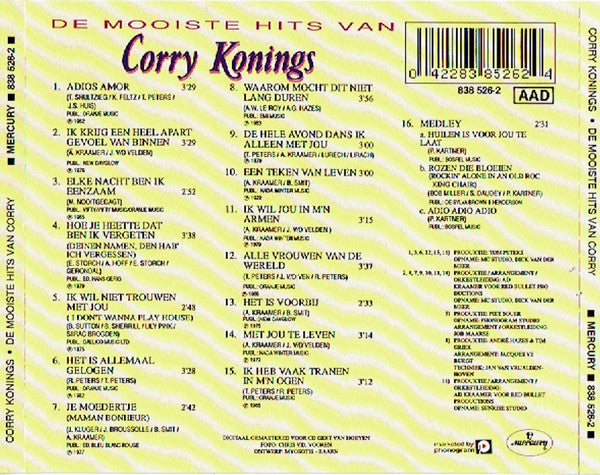 Corry Konings - De Mooiste Hits Van Corry Konings (CD) 70338 Compact Disc Vinyl Goed / Hoes Goed