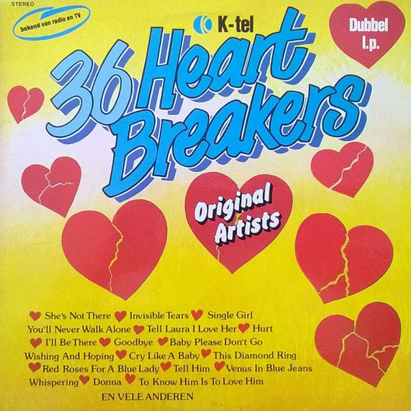 Various - 36 Heart Breakers (LP) 43691 Vinyl LP Vinyl Goed / Hoes Goed