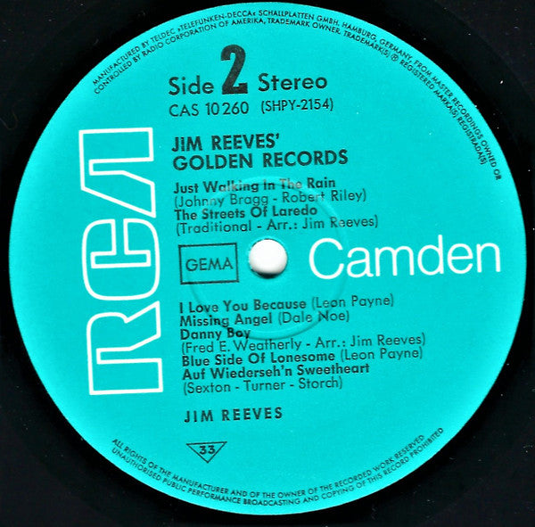 Jim Reeves - Jim Reeves' Golden Records (LP) 40654