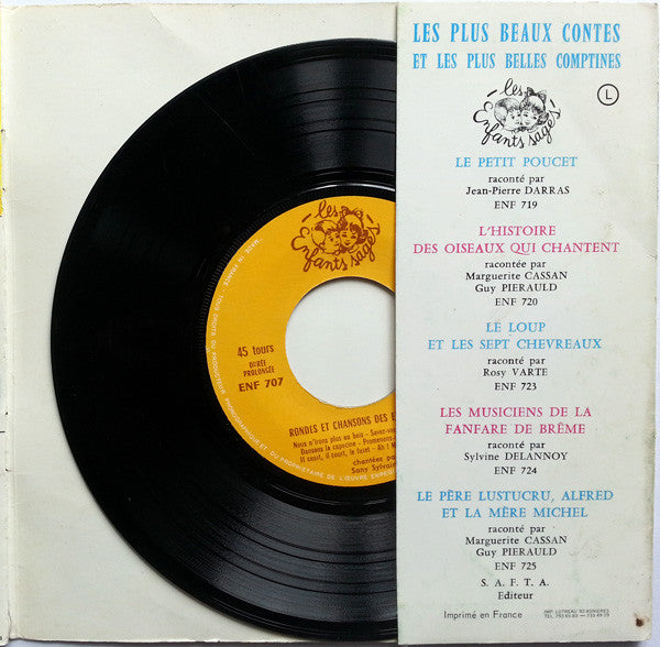 Jany Sylvaire - Rondes Et Chansons Pour Les Enfants Sages 1 24250 Vinyl Singles Vinyl Goed / Hoes Goed