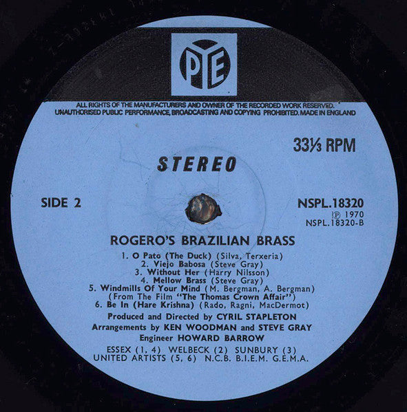 Rogero's Brazilian Brass - Rogero's Brazilian Brass (LP) 46230 Vinyl LP Vinyl Goed / Hoes Goed