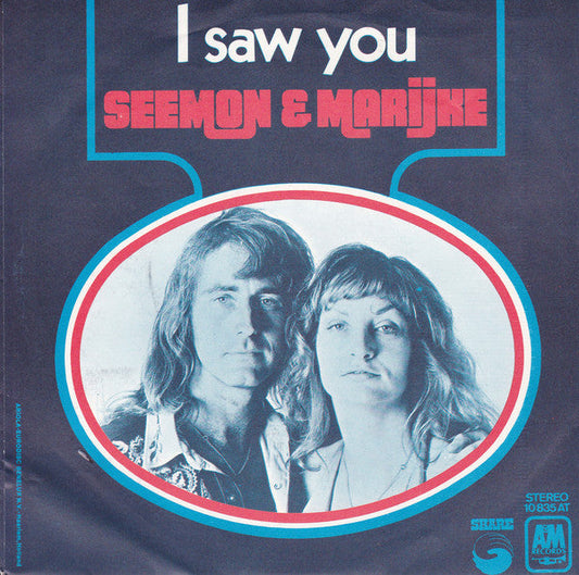 Seemon & Marijke - I Saw You 26720 Vinyl Singles Vinyl Goed / Hoes Goed