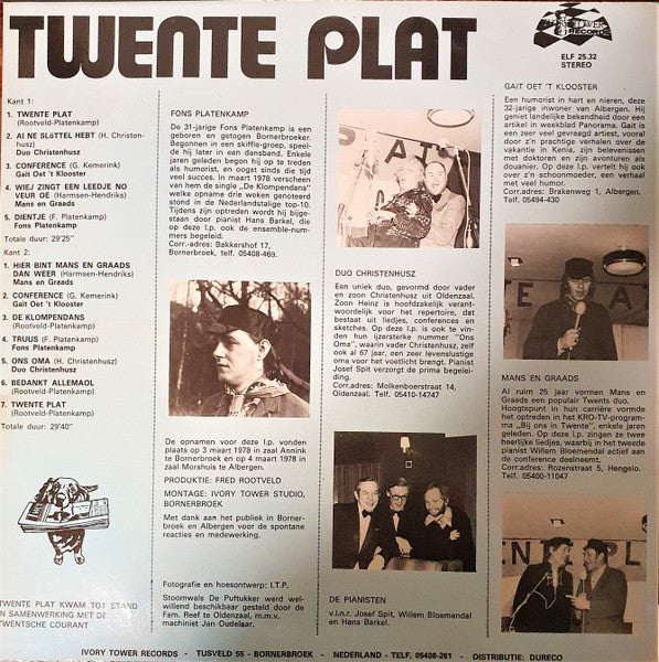 Various - Twente Plat – Eine kleine Stunde Twente-Humor mit (LP) 51344