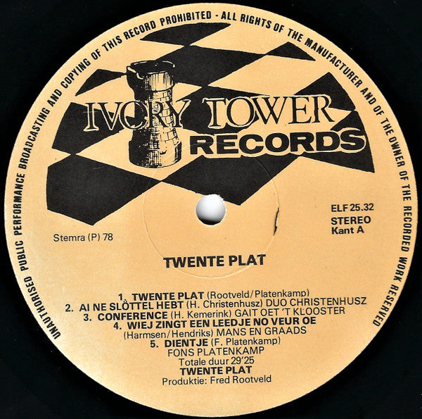 Various - Twente Plat – Eine kleine Stunde Twente-Humor mit (LP) 51344