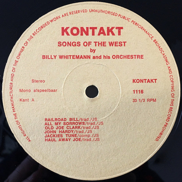 Billy Whitemann And His Orchestra - Songs Of The West (LP) 49207 Vinyl LP Vinyl Goed / Hoes Goed