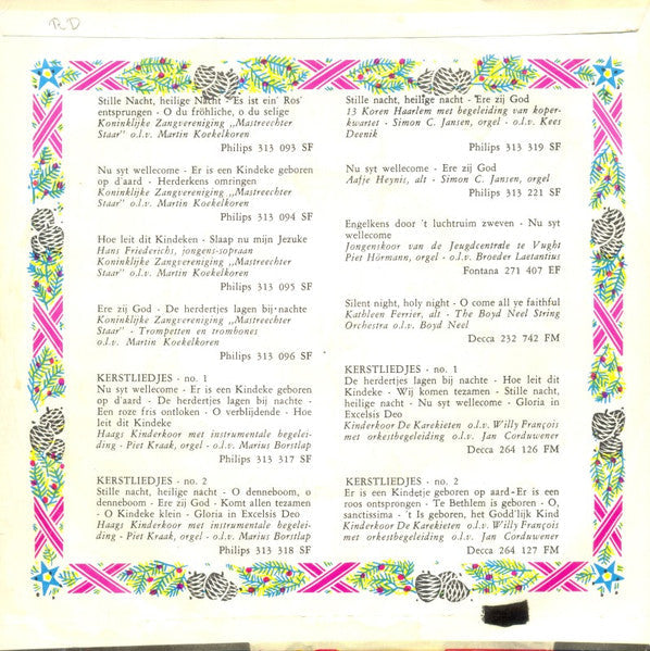 Kinderkoor De Karekieten - Kerstliedjes No. 1 32271 Vinyl Singles Vinyl Goed / Hoes Goed