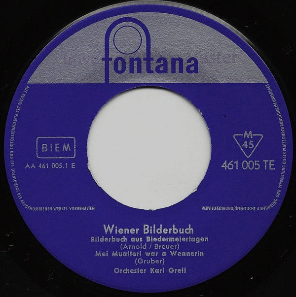 Karl Grell Und Sein Orchester - Wiener Bilderbuch 12546 Vinyl Singles EP Vinyl Goed / Hoes Goed