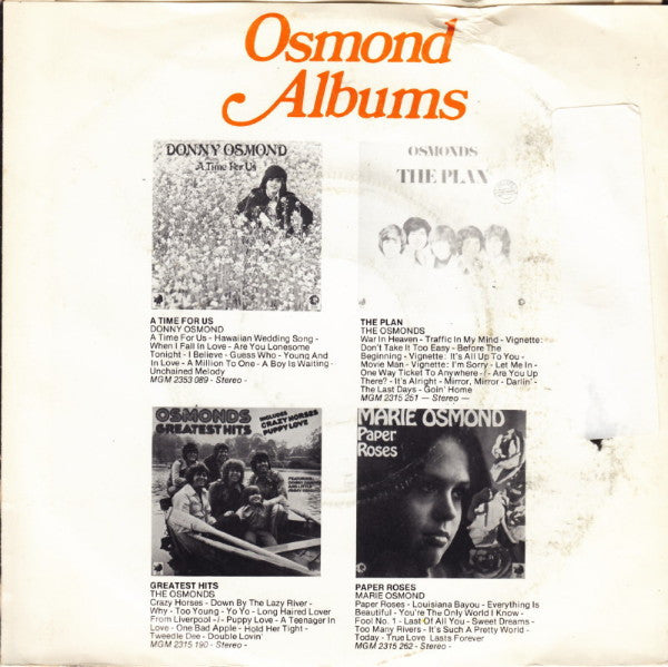 Osmonds - Hold Her Tight 39668 Vinyl Singles Vinyl Goed / Hoes Goed