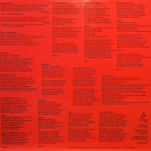 Stem Des Volks - De Rooden Roepen (LP) 52311 Vinyl LP Vinyl Goed / Hoes Goed