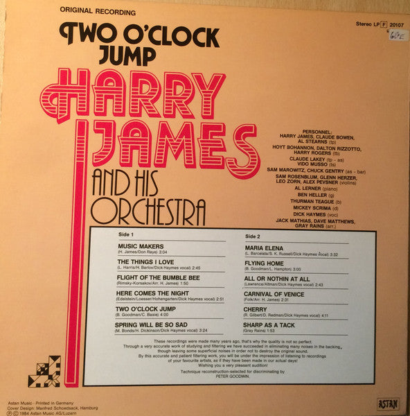 Harry James And His Orchestra - Two O'Clock Jump (LP) 46275 Vinyl LP Vinyl Goed / Hoes Goed