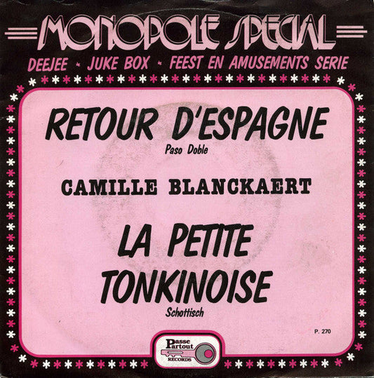 Camille Blanckaert - Retour D'Espagne 31958 Vinyl Singles Vinyl Goed / Hoes Goed