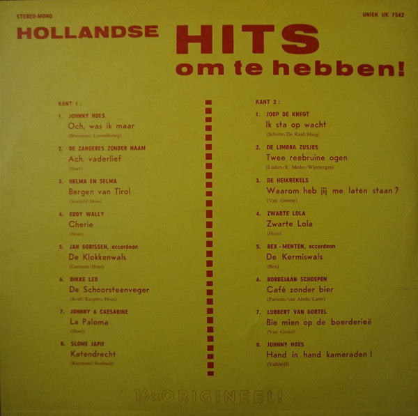 Various - Hits Om Te Hebben! (LP) 46126 Vinyl LP Vinyl Goed / Hoes Goed