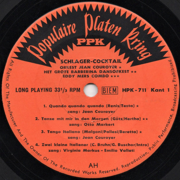 Various - Schlager Cocktail 19374 Vinyl Singles Vinyl Goed / Hoes Generic