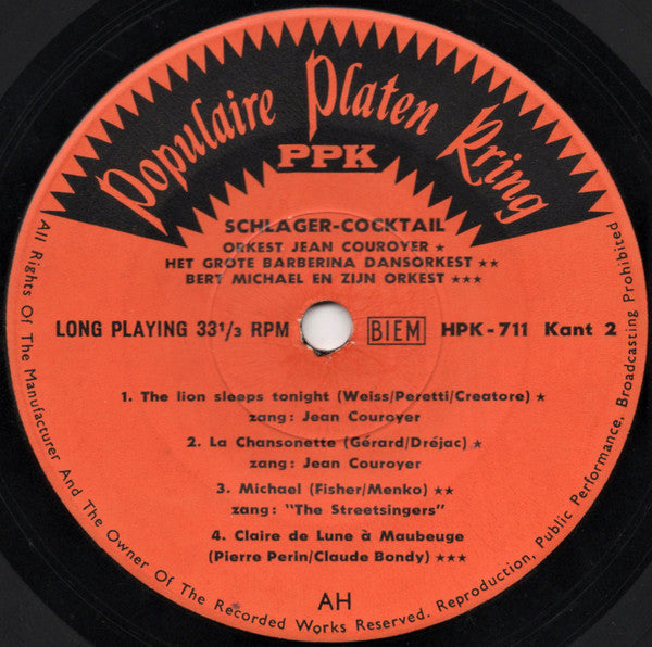 Various - Schlager Cocktail 19374 Vinyl Singles Vinyl Goed / Hoes Generic