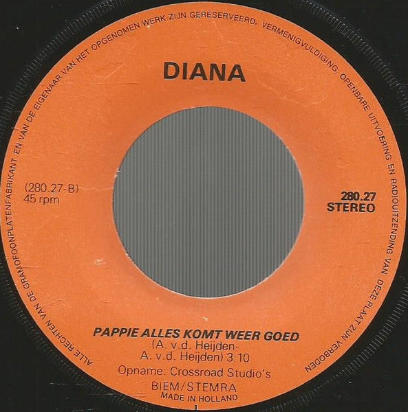 Diana - Want In M'n Hartje Klein 14483 Vinyl Singles Vinyl Goed / Hoes Goed