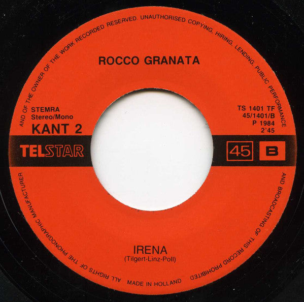 Rocco Granata - Buona Notte Bambino 34350 Vinyl Singles Vinyl Goed / Hoes Goed
