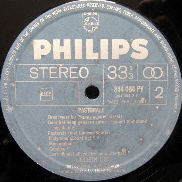Liesbeth List - Pastorale (LP) 52441 Vinyl LP Vinyl Goed / Hoes Goed